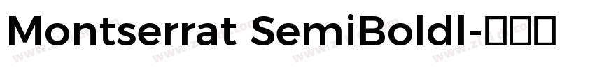 Montserrat SemiBoldl字体转换